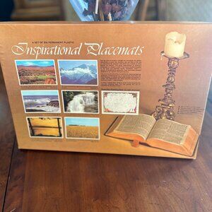 Vintage 1970s Inspirational Placemats set of 6